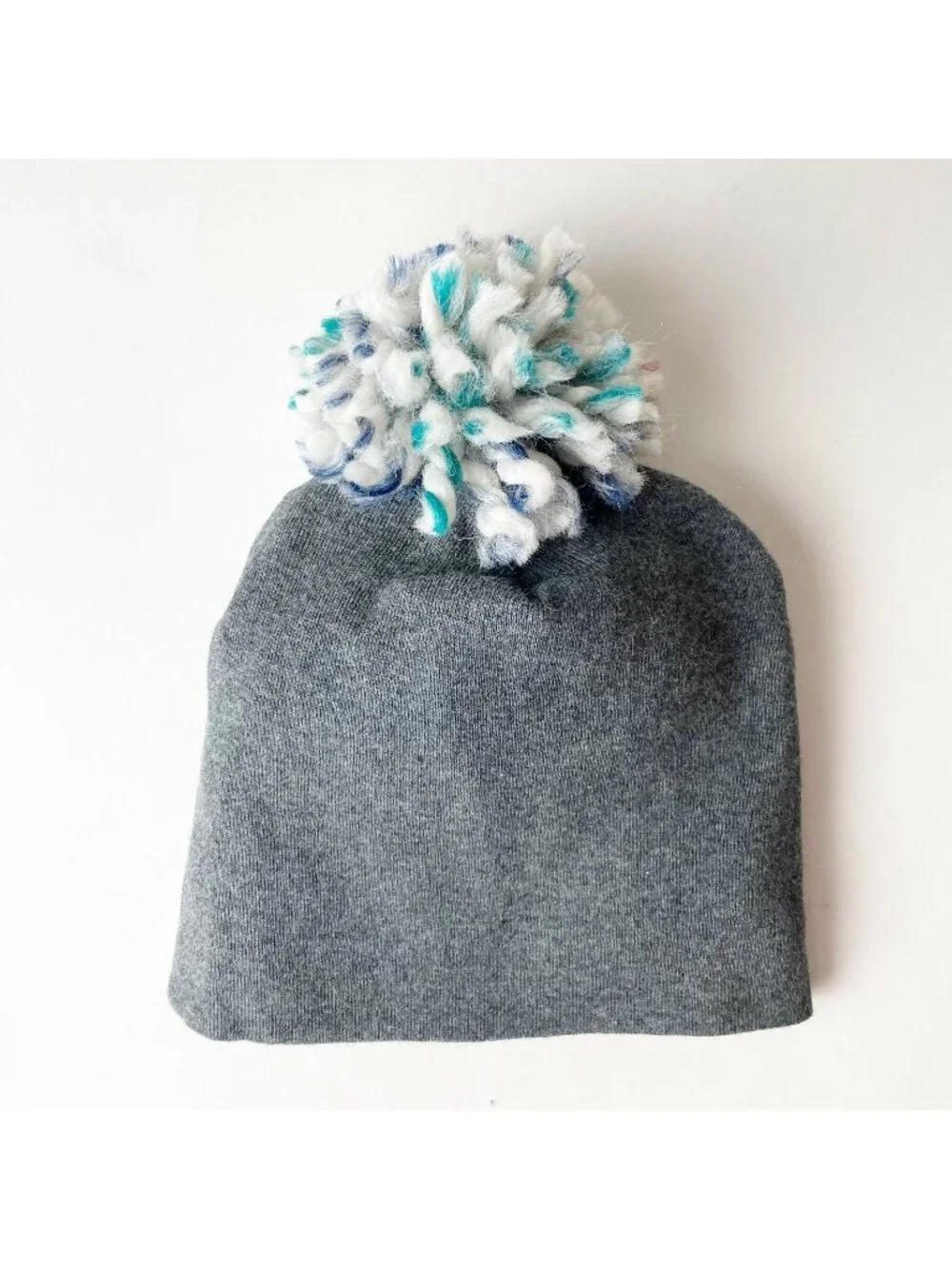 OH BABY Infant 0-6M Small Yarn Pom Pom Beanie Hat Dark Gray Stocking Stuffer